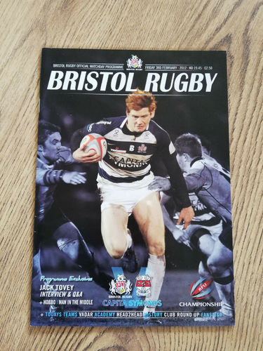 Bristol v Moseley Feb 2012 Rugby Programme