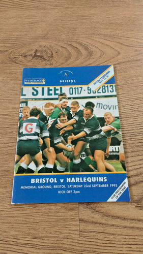 Bristol v Harlequins Sept 1995 Rugby Programme