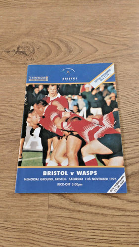 Bristol v Wasps Nov 1995 Rugby Programme