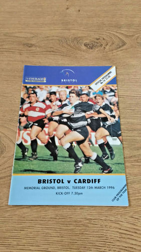 Bristol v Cardiff Mar 1996 Rugby Programme