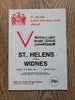 St Helens v Widnes Apr 1981 Rugby League Programme