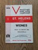 St Helens v Widnes Jan 1982 Rugby League Programme