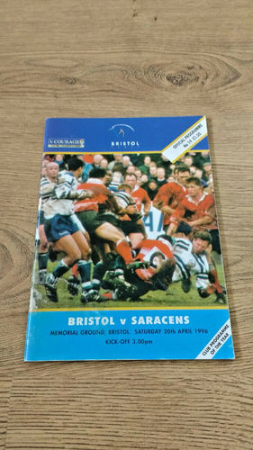 Bristol v Saracens Apr 1996 Rugby Programme