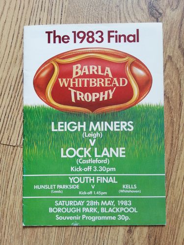 Leigh Miners v Lock Lane 1983 Whitbread Trophy Final RL Programme
