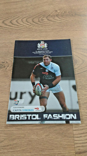 Bristol v Bridgend Ravens 2012 British & Irish Cup Rugby Programme