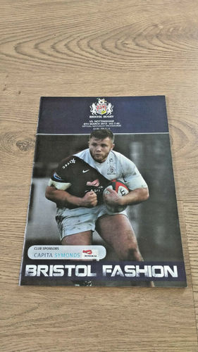 Bristol v Nottingham Mar 2013 Rugby Programme