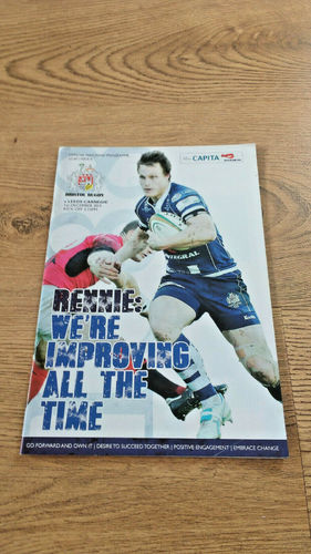 Bristol v Leeds Carnegie Dec 2013 Rugby Programme