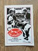 Carlisle v Widnes Sept 1989 Rugby League Programme