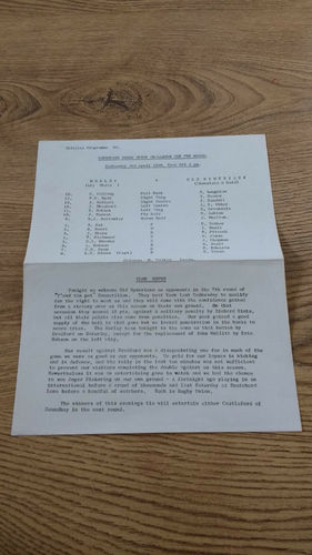 Morley v Old Hymerians Apr 1968 Yorkshire Cup 7th Round Rugby Programme
