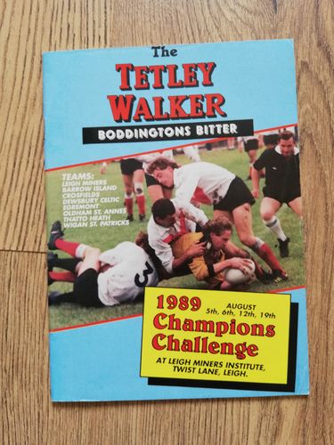 Champions Challenge Aug 1989 Amateur Rugby League Programme