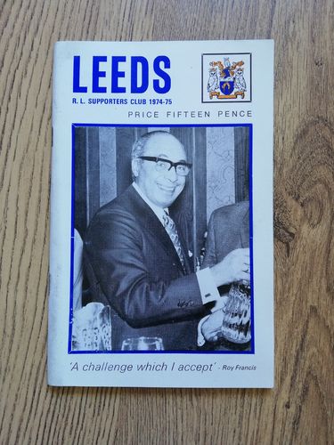 Leeds 1974-75 Supporters' Rugby League Handbook