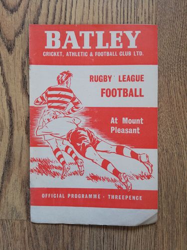 Batley v Wakefield Mar 1959 Rugby League Programme