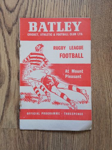 Batley v Halifax Oct 1959 Rugby League Programme