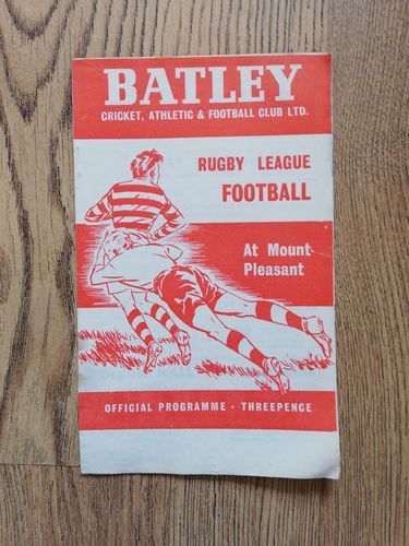 Batley v Keighley Feb 1960 Rugby League Programme