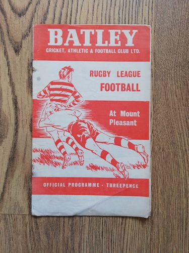 Batley v Rochdale Mar 1960 Rugby League Programme