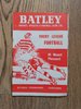 Batley v Leeds Dec 1960 Rugby League Programme