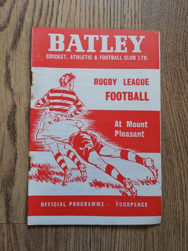 Batley v Keighley Feb 1961 Rugby League Programme