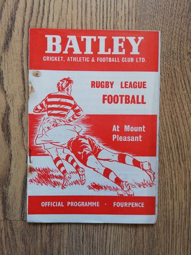 Batley v Dewsbury Apr 1965 Rugby League Programme