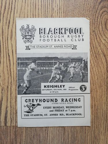 Blackpool Borough v Keighley Aug 1959 Rugby League Programme