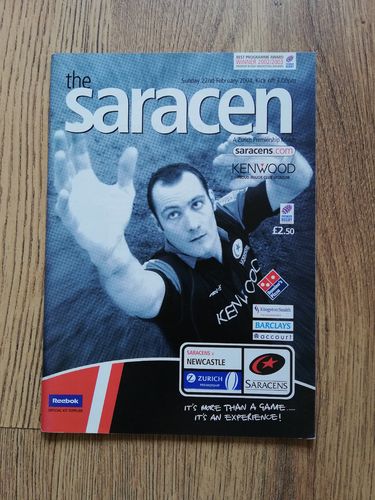 Saracens v Newcastle Falcons Feb 2004 Rugby Programme