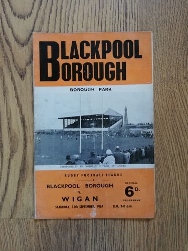 Blackpool Borough v Wigan Sept 1967 RL Programme