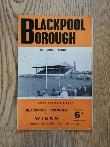 Blackpool Borough v Wigan Oct 1968 RL Programme