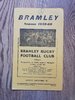 Bramley v Batley Nov 1959 Rugby League Programme