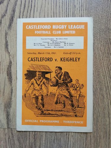 Castleford v Keighley Mar 1961 Rugby League Programme