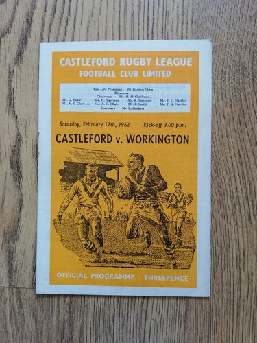 Castleford v Workington Feb 1962 Rugby League Programme