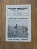 Castleford v Warrington 1962 Rugby League Programme