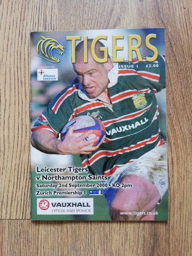Leicester v Northampton Sept 2000 Rugby Programme