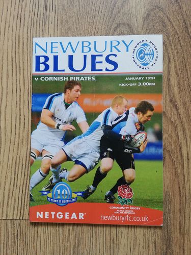 Newbury Blues v Cornish Pirates Jan 2007 Rugby Programme