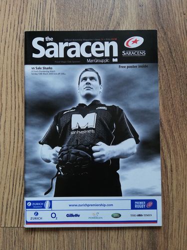 Saracens v Sale Sharks Mar 2005 Rugby Programme