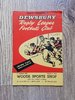 Dewsbury v Wakefield Sept 1959 Rugby League Programme