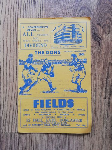Doncaster v Keighley Mar 1959 Rugby League Programme