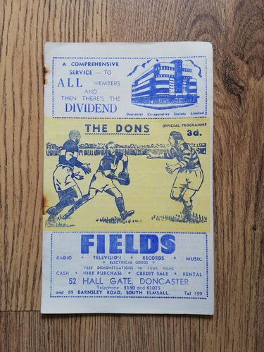 Doncaster v Wakefield Apr 1961 Rugby League Programme