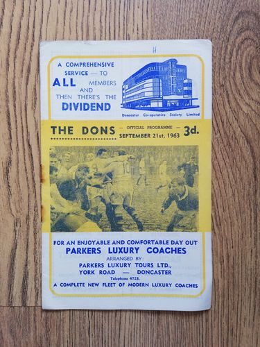 Doncaster v Blackpool Borough Sept 1963 RL Programme