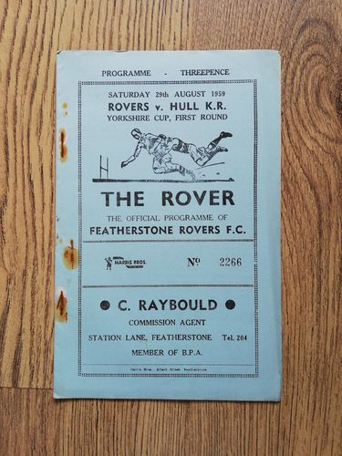Featherstone v Hull KR Aug 1959 Yorkshire Cup