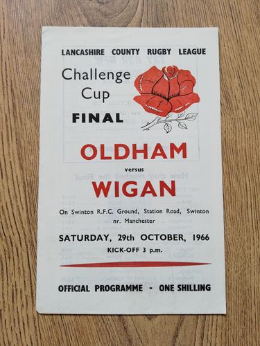 Oldham v Wigan Oct 1966 Lancashire Cup Final