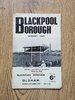 Blackpool Borough v Oldham Aug 1967 Rugby League Programme