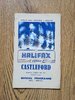 Halifax v Castleford Mar 1967 Rugby League Programme