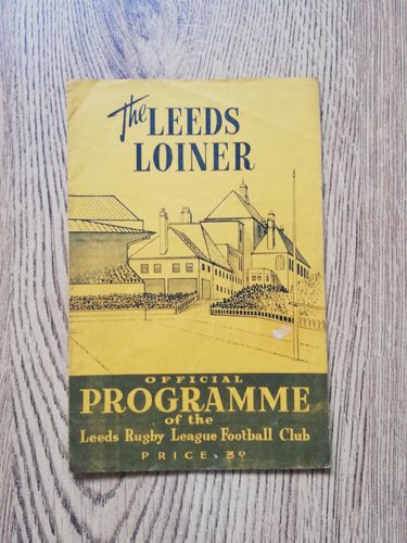 Leeds v St Helens Sept 1957 Rugby League Programme