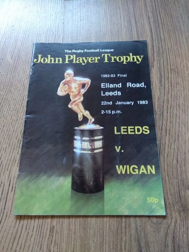 Leeds v Wigan Jan 1983 John Player Trophy Final Rugby League Programme