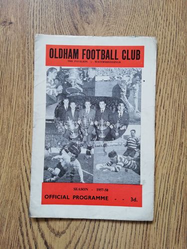 Oldham v Barrow Jan 1958 Rugby League Programme
