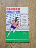 Oldham v Blackpool Borough Oct 1967 Rugby League Programme