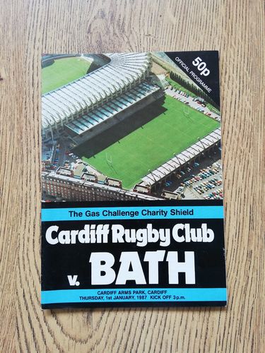 Cardiff v Bath Jan 1987 Rugby Programme