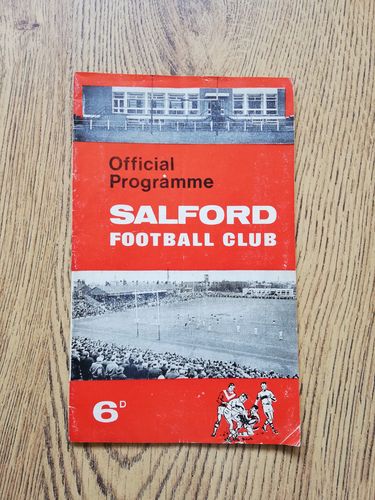 Salford v Oldham Oct 1967 Rugby League Programme