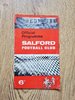 Salford v Oldham Oct 1967 Rugby League Programme