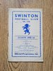 Swinton v Oldham Mar 1959 Rugby League Programme