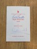 London Welsh RFC 1978 Signed Anglo-Welsh Ball Rugby Dinner Menu